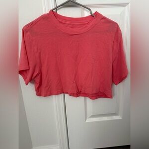 Lululemon Women’s All Yours Cropped T-Shirt Raspberry Cream Size 4